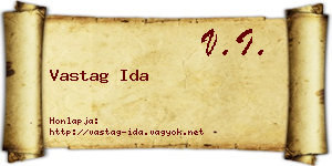 Vastag Ida névjegykártya