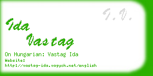 ida vastag business card
